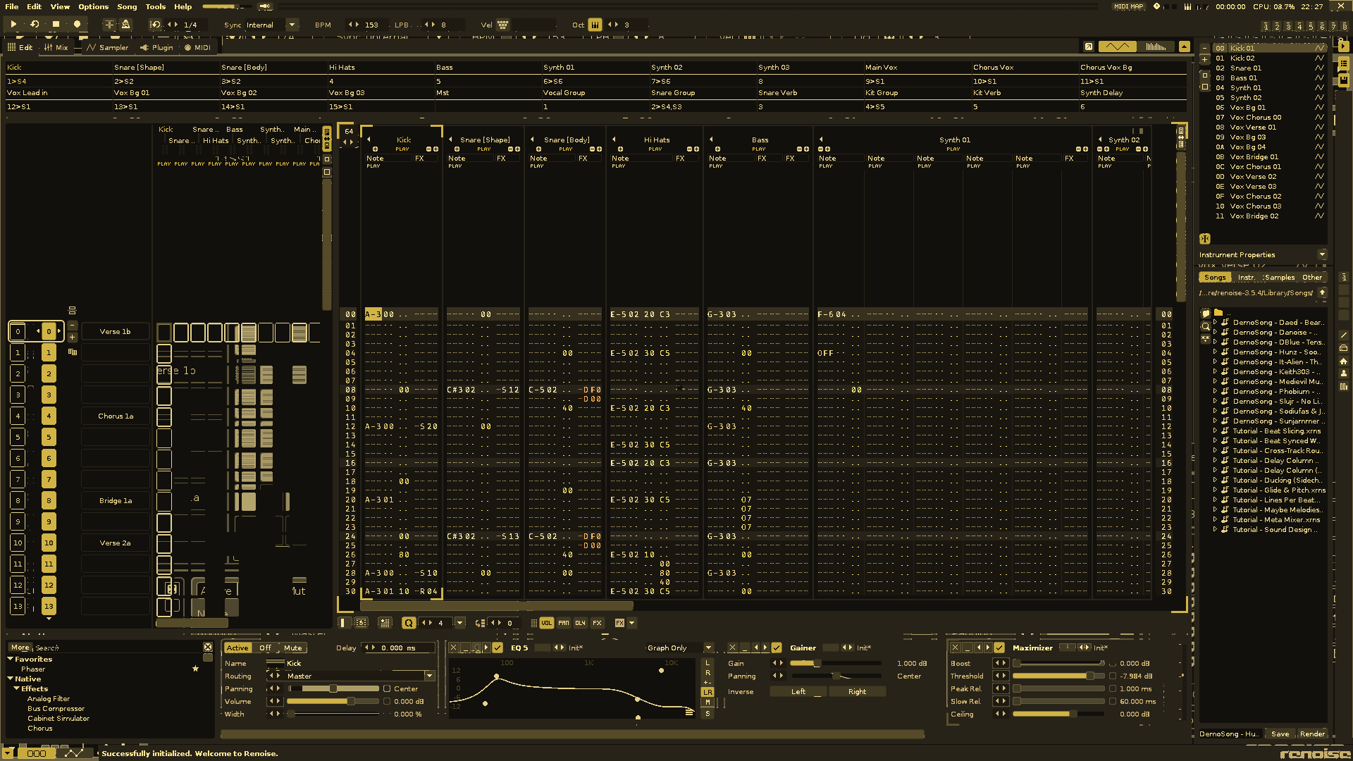 Pattern Editor preview of Gold Estravaganza